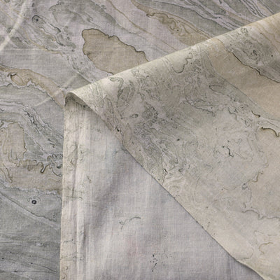 Beige - Digital Printed Marble Pattern Cotton Fabric 04