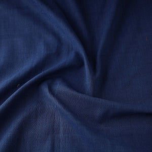 Blue - 40 x 10 Count Cotton Handspun Handloom Natural Dyed Plain Fabric 05