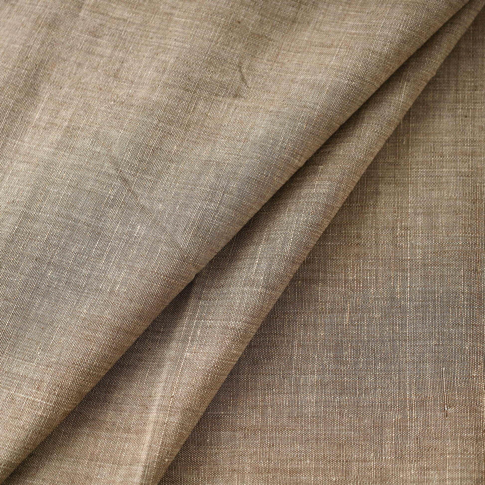 Brown - 40 x 10 Count Cotton Handspun Handloom Natural Dyed Plain Fabric 06
