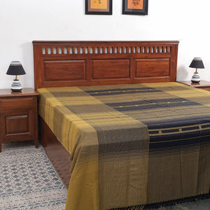 Brown - Kutch Weaving Handloom Cotton Double Bed Cover (107 x 91 in)
