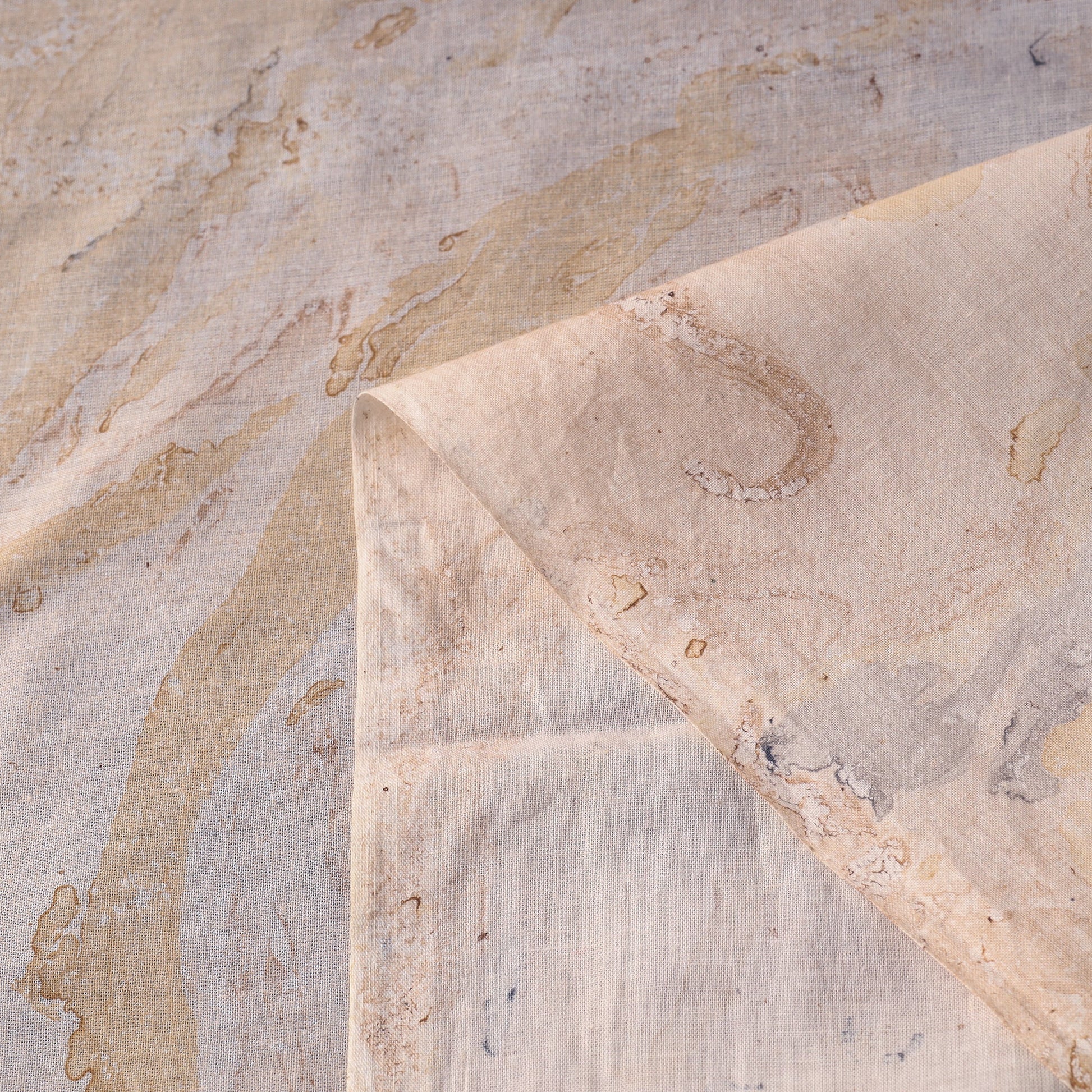 Beige - Digital Printed Marble Pattern Cotton Fabric 06