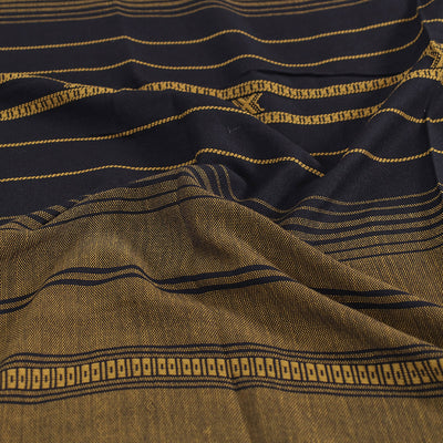 Brown - Kutch Weaving Handloom Cotton Double Bed Cover (107 x 91 in)