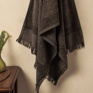 Brown - Akola Block Printed Pure Handloom Cotton Towel