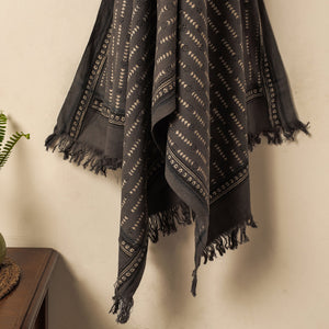 Brown - Akola Block Printed Pure Handloom Cotton Towel