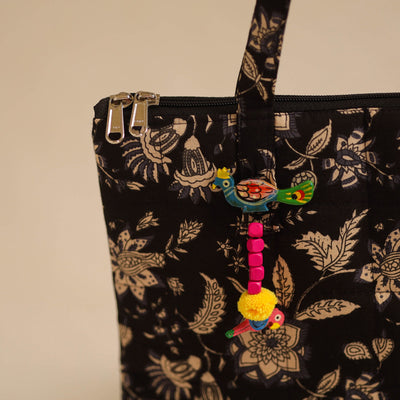 Black - Handcrafted Quilted Cotton Hand Bag 09
