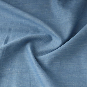 Blue - 2/40 Twill Cotton Handspun Handloom Natural Dyed Plain Fabric 12
