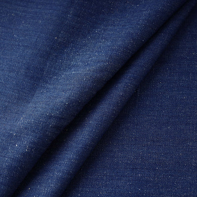 Blue - 2/40 Twill Cotton Handspun Handloom Natural Dyed Plain Fabric 13