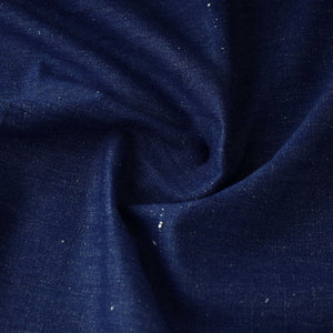 Blue - 2/40 Twill Cotton Handspun Handloom Natural Dyed Plain Fabric 13