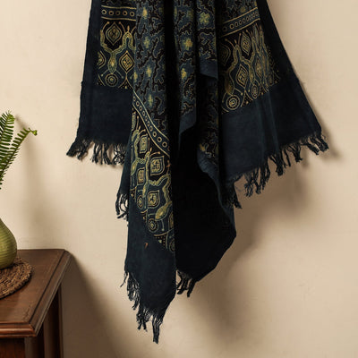 Blue - Block Print Cotton Ajrakh Handloom Towel