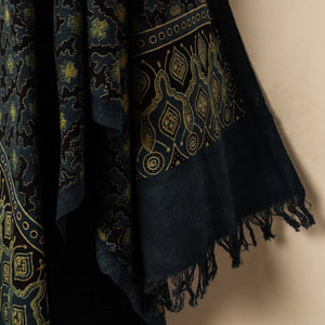 Blue - Block Print Cotton Ajrakh Handloom Towel