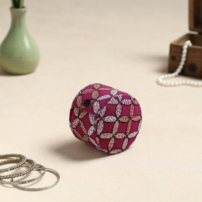Bengal Kantha Work Handcrafted Bangle Box (Small)