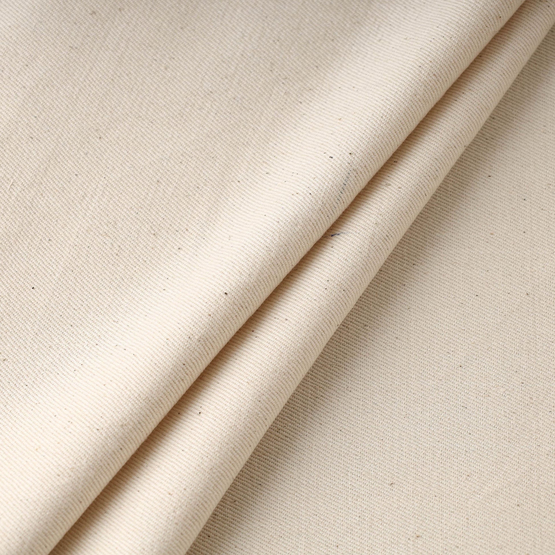 Beige - 2/40 Twill Cotton Handspun Handloom Natural Dyed Plain Fabric 16