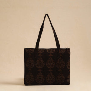Brown - Handcrafted Quilted Cotton Hand Bag 15