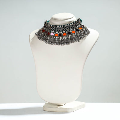 Antique Glass Encrusted Tribal GS Necklace