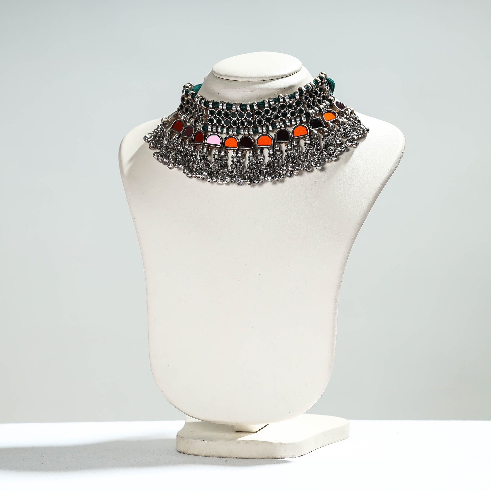 Antique Glass Encrusted Tribal GS Necklace
