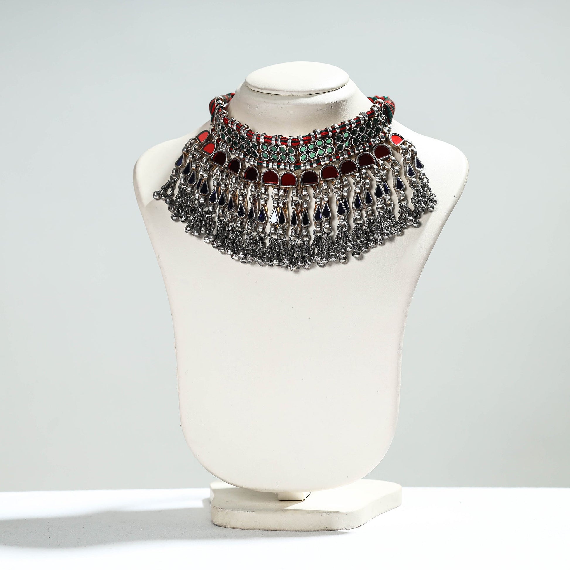 Antique Glass Encrusted Tribal GS Necklace
