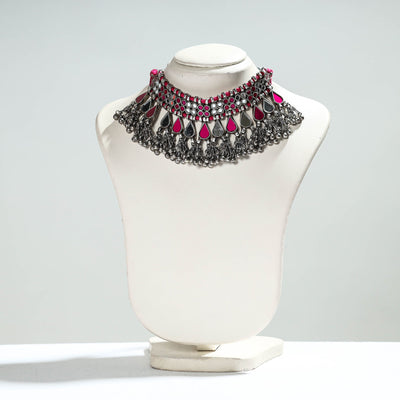 Antique Glass Encrusted Tribal GS Necklace