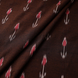 Brown - Pochampally Ikat Weave Cotton Fabric 07