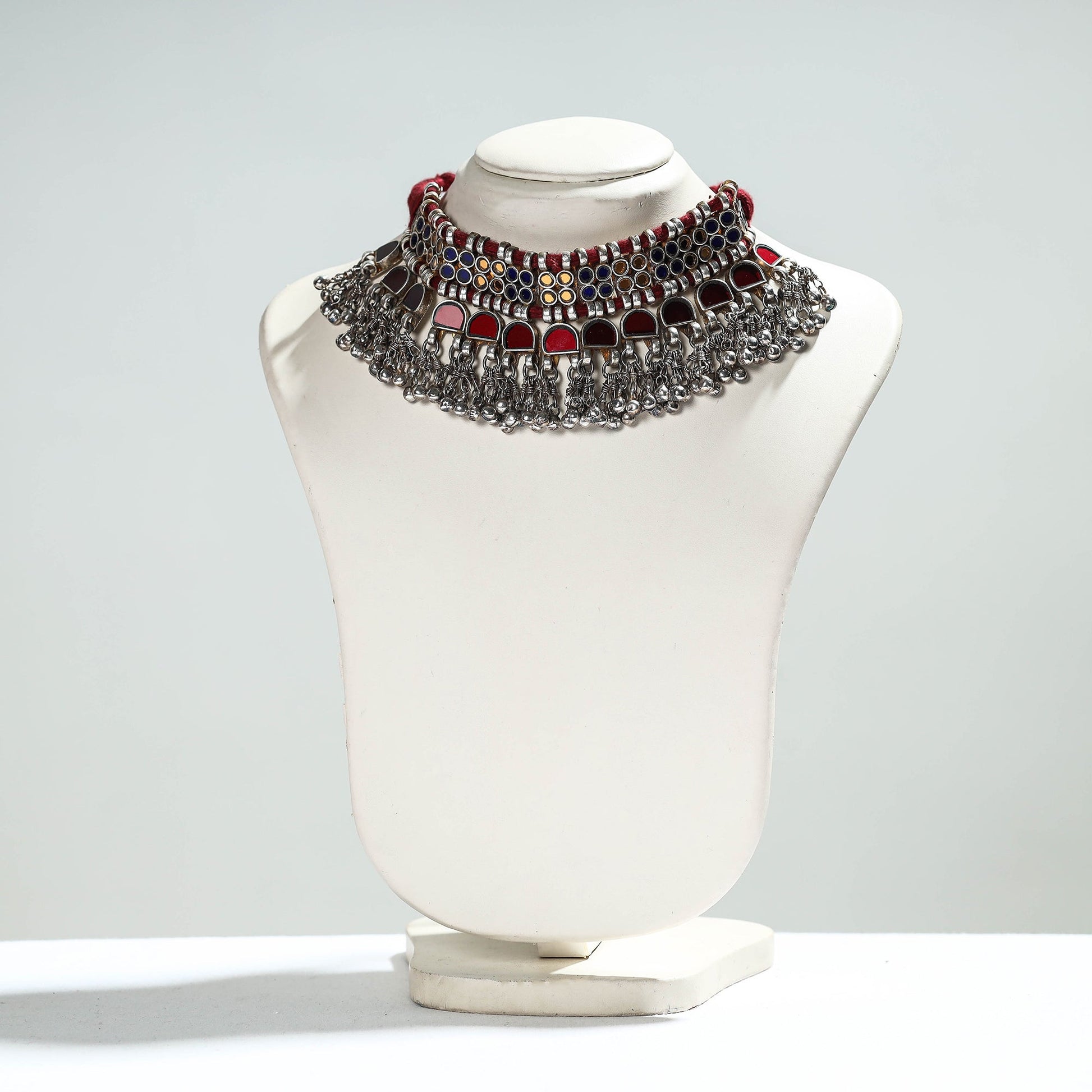 Antique Glass Encrusted Tribal GS Necklace