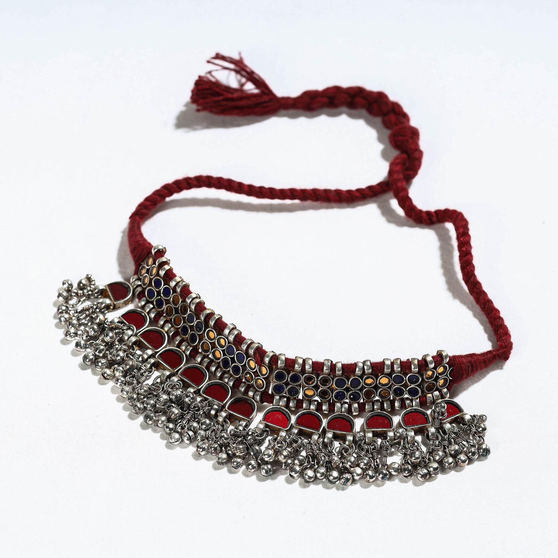 Antique Glass Encrusted Tribal GS Necklace