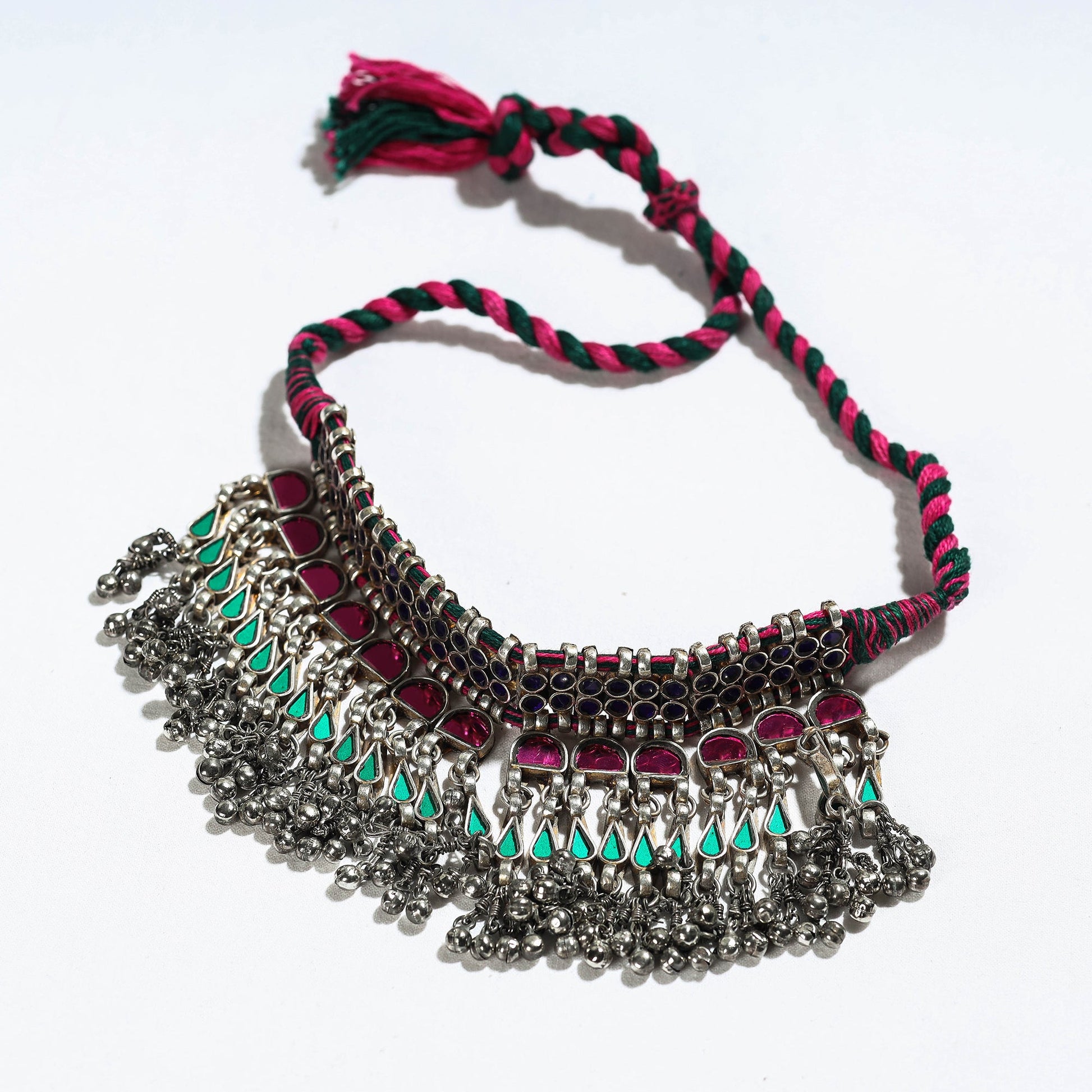 Antique Glass Encrusted Tribal GS Necklace