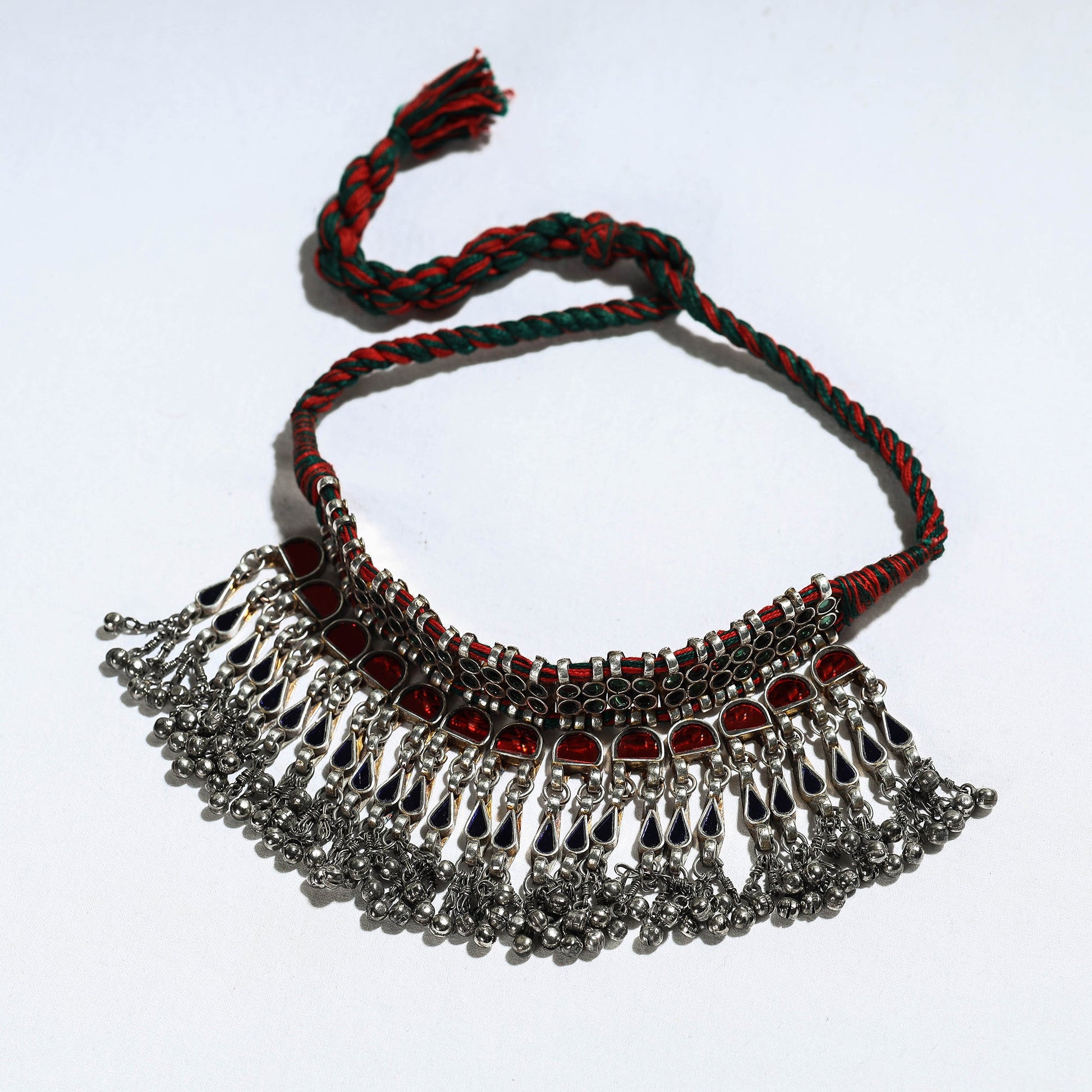 Antique Glass Encrusted Tribal GS Necklace