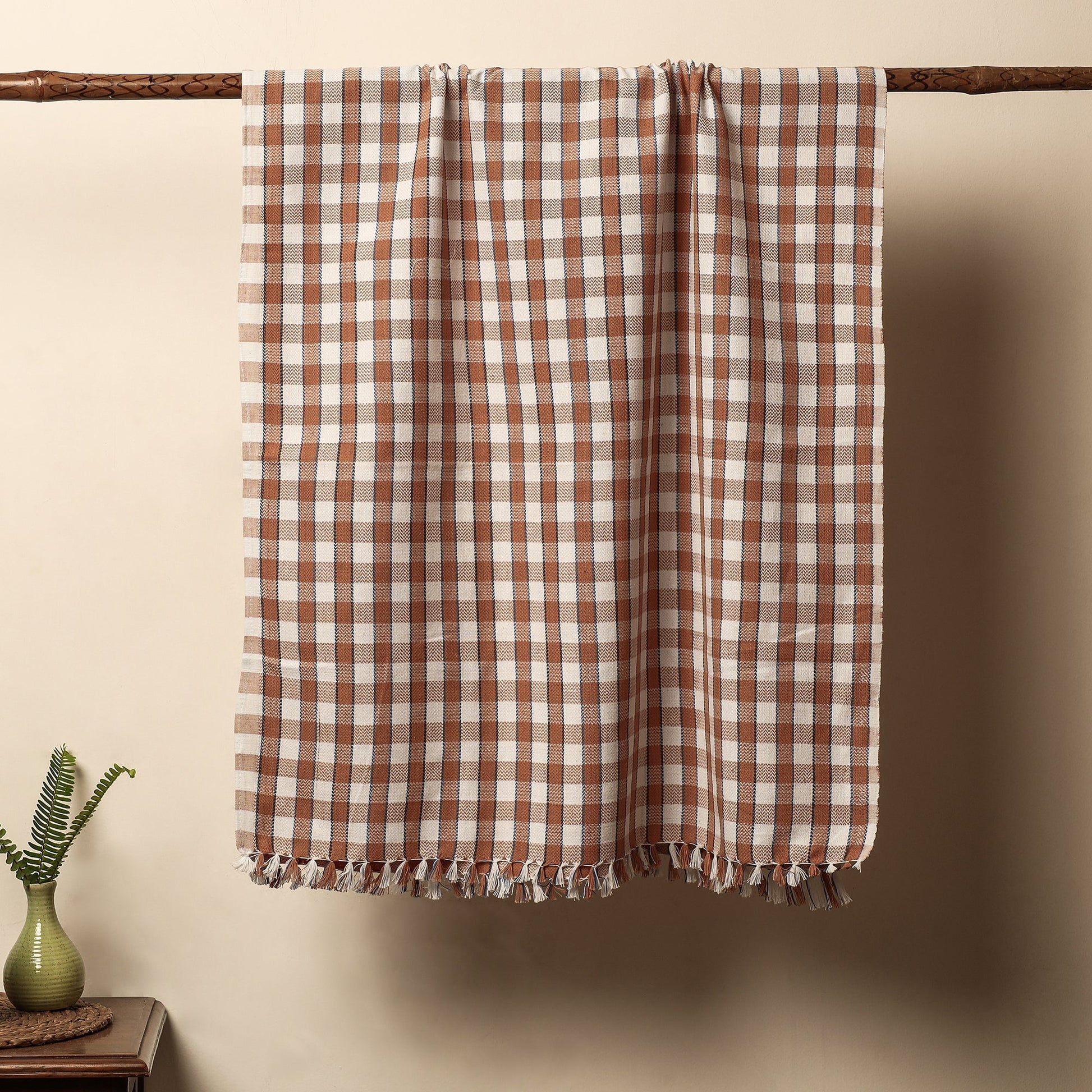 Brown - Nidubrolu Handloom Cotton Bath Towel