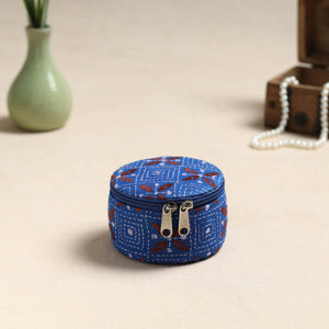 Bengal Kantha Work Handcrafted Round Utility Box