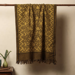 Brown - Jhiri Handloom Hand Block Printed Pure Cotton Towel