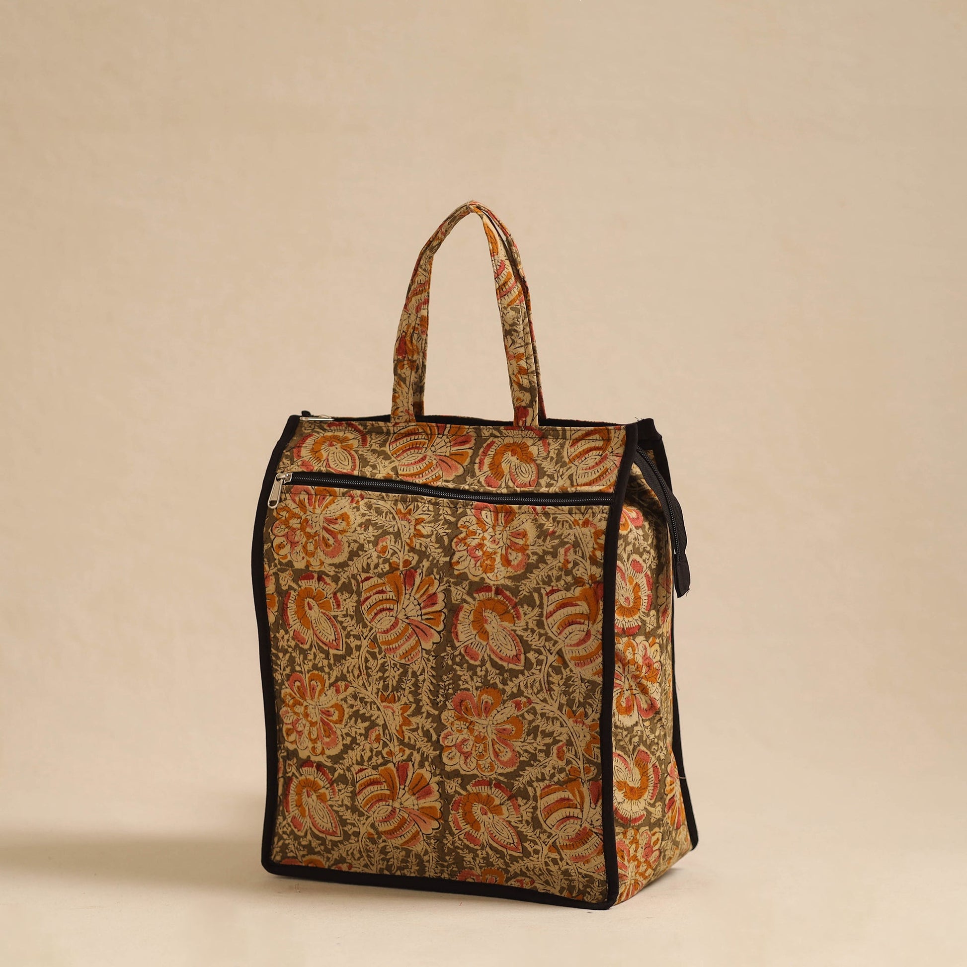 Brown - Handcrafted Cotton Shopping Hand Bag 07