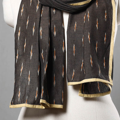 Brown - Cotton Pochampally Ikat Stole 16