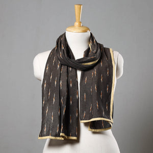 Brown - Cotton Pochampally Ikat Stole 16
