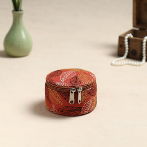 Bengal Kantha Work Handcrafted Round Utility Box