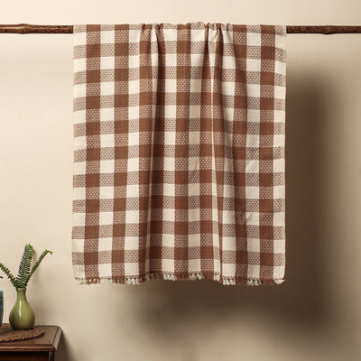 Brown - Alampur Handloom Fine Cotton Bath Towel
