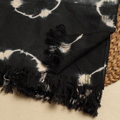Black - Shibori Tie-dye Cotton Bath Towel