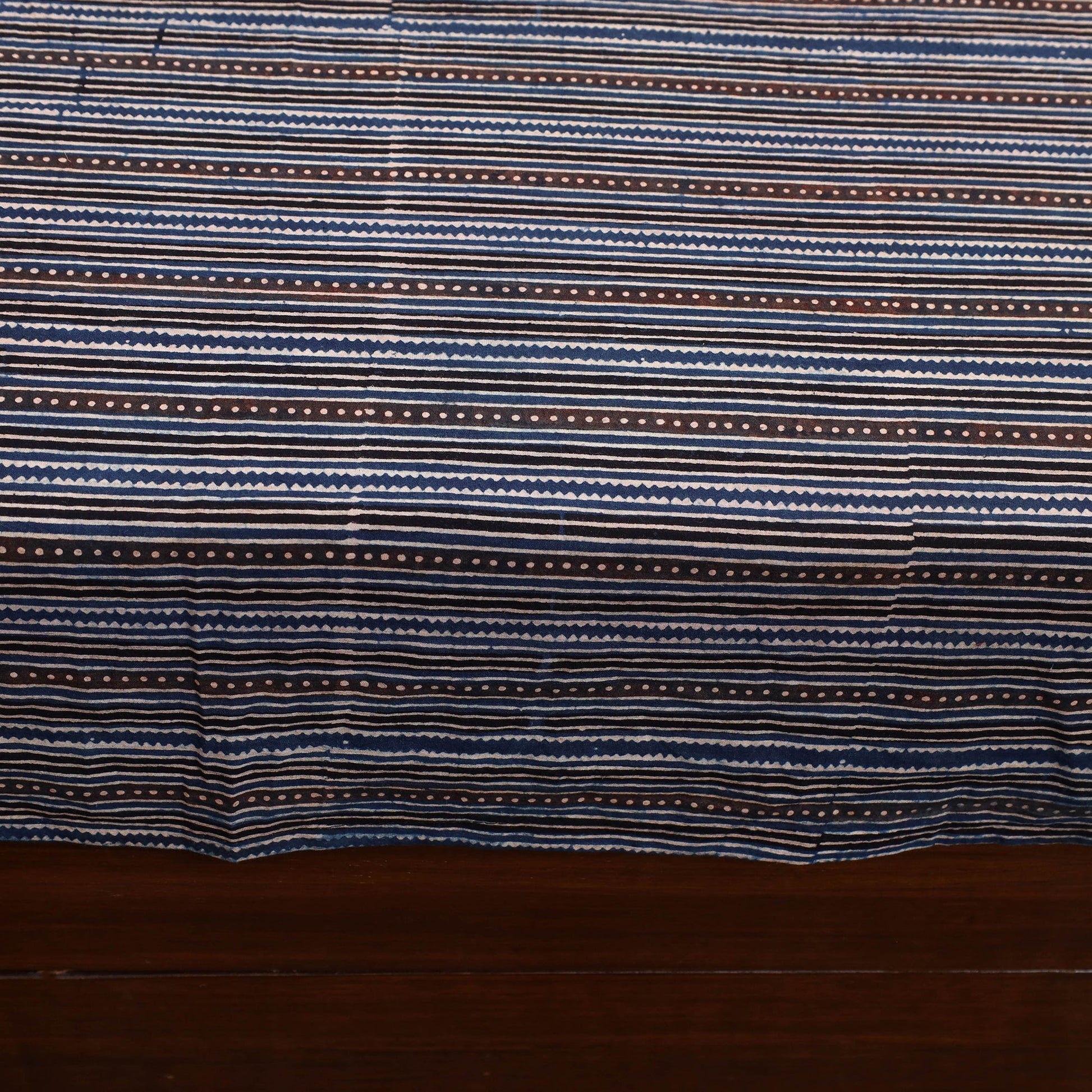 Black - Patchwork Ajrakh Cotton Double Bed Sheet Set 06