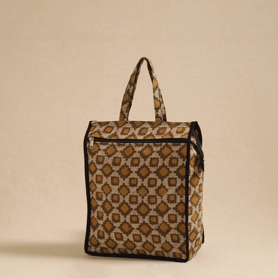 Brown - Handcrafted Cotton Shopping Hand Bag 19