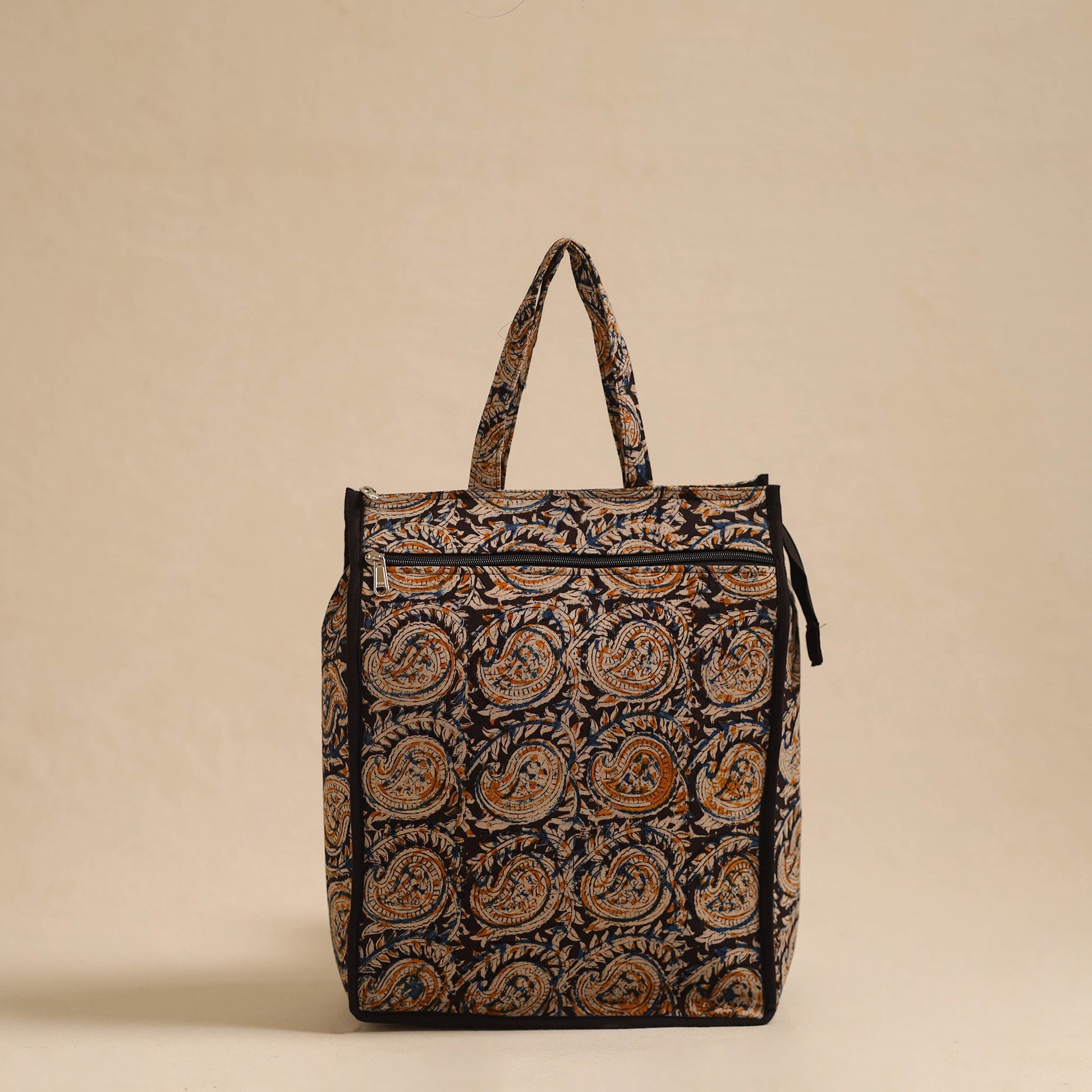 Black - Handcrafted Cotton Shopping Hand Bag 22