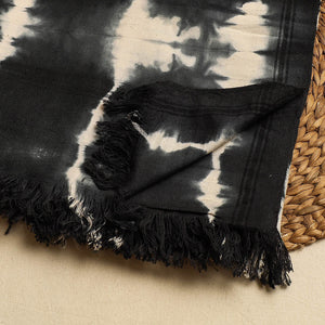 Black - Shibori Tie-dye Cotton Bath Towel