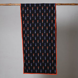 Black - Cotton Pochampally Ikat Stole 21