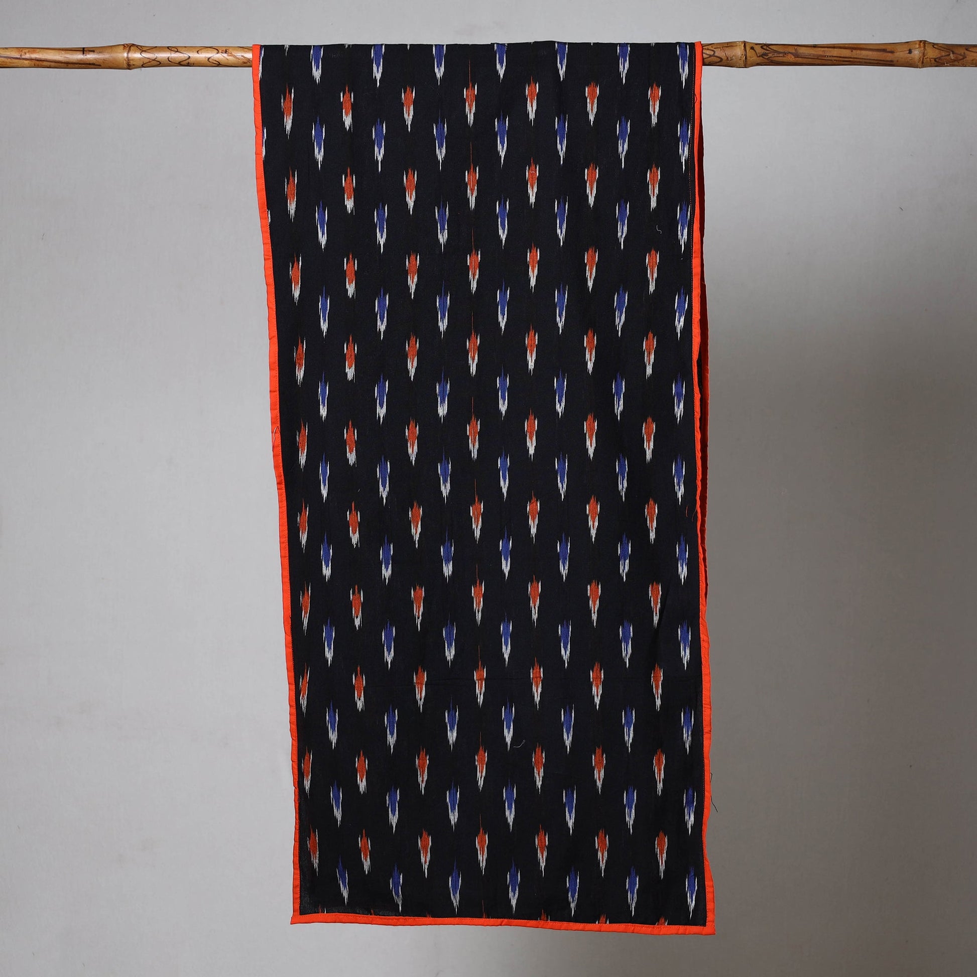 Black - Cotton Pochampally Ikat Stole 21