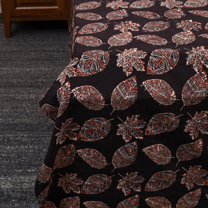Black - Patchwork Block Print Ajrakh Cotton Double Bed Sheet Set 09