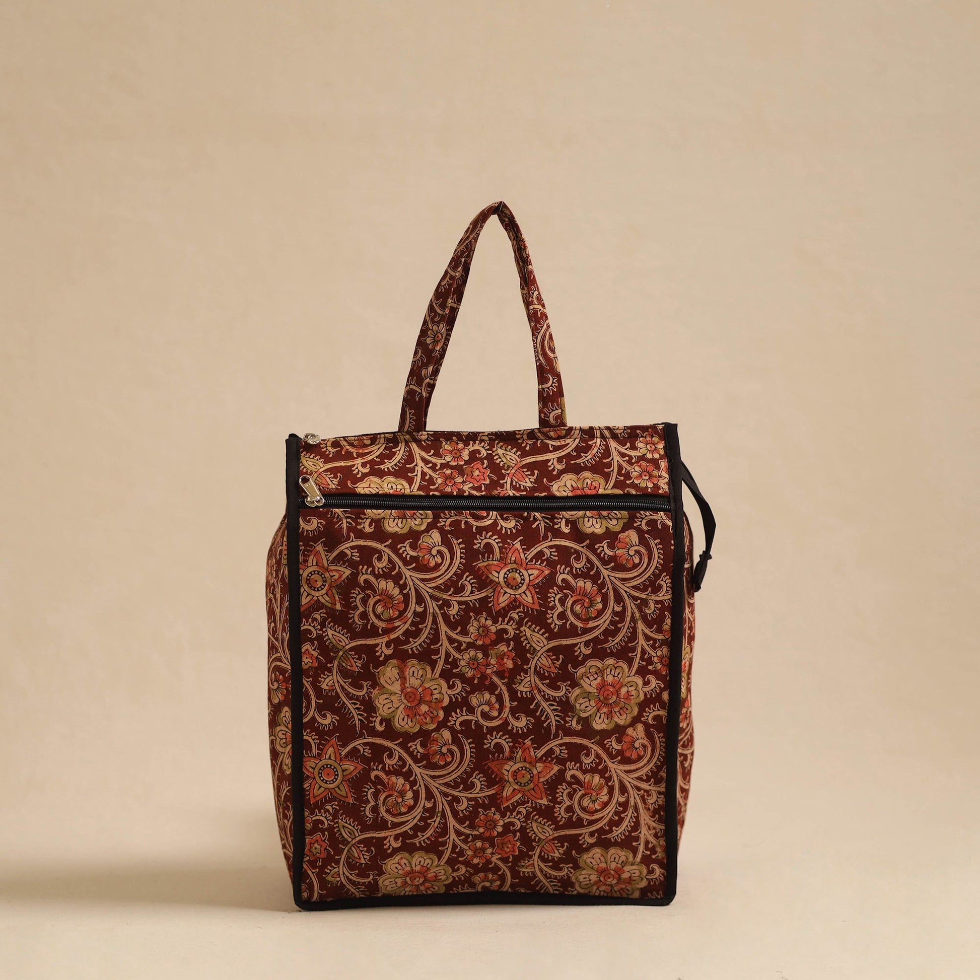 Brown - Handcrafted Cotton Shopping Hand Bag 27