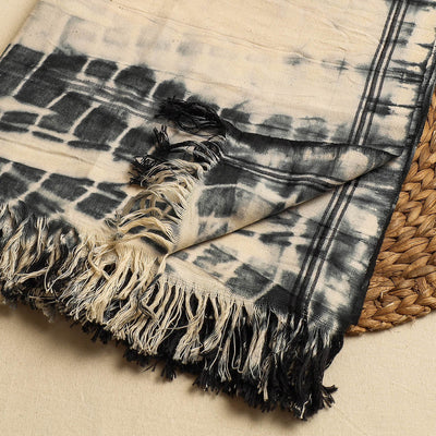 Black - Shibori Tie-dye Cotton Bath Towel
