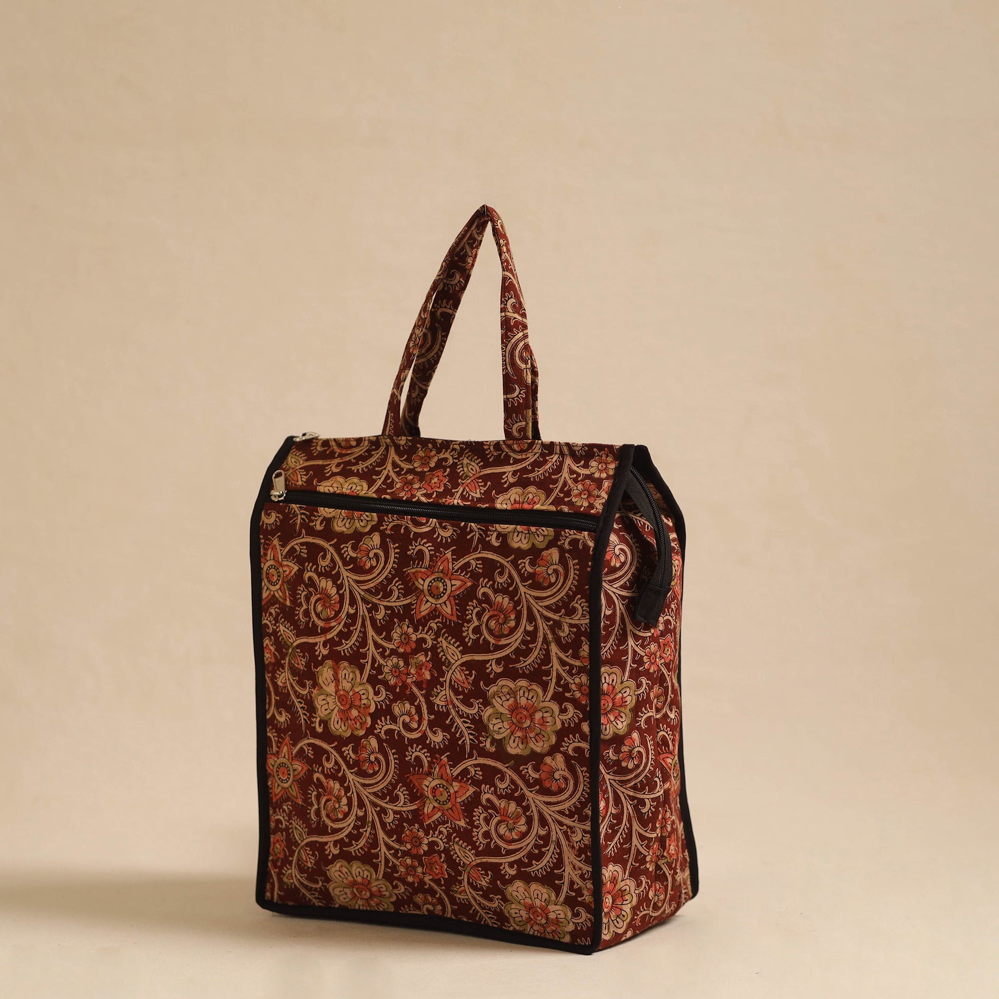 Brown - Handcrafted Cotton Shopping Hand Bag 27
