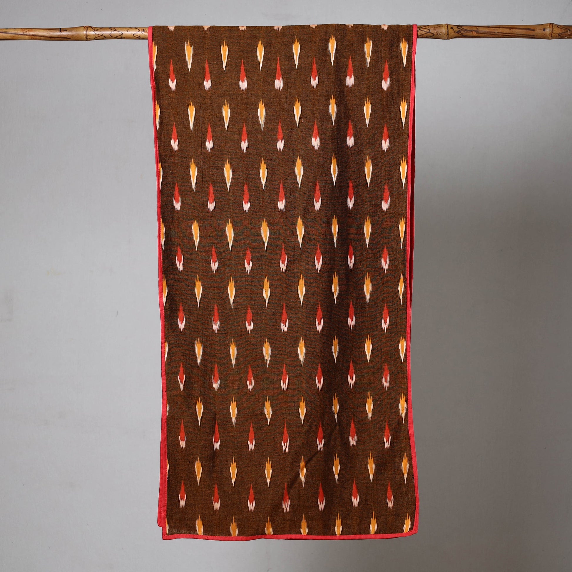 Brown - Cotton Pochampally Ikat Stole 19