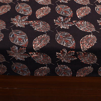 Black - Patchwork Block Print Ajrakh Cotton Double Bed Sheet Set 09