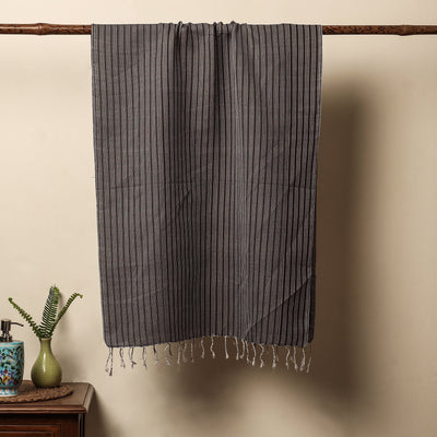 Black - Waffle Weave Handwoven Pure Cotton Towel