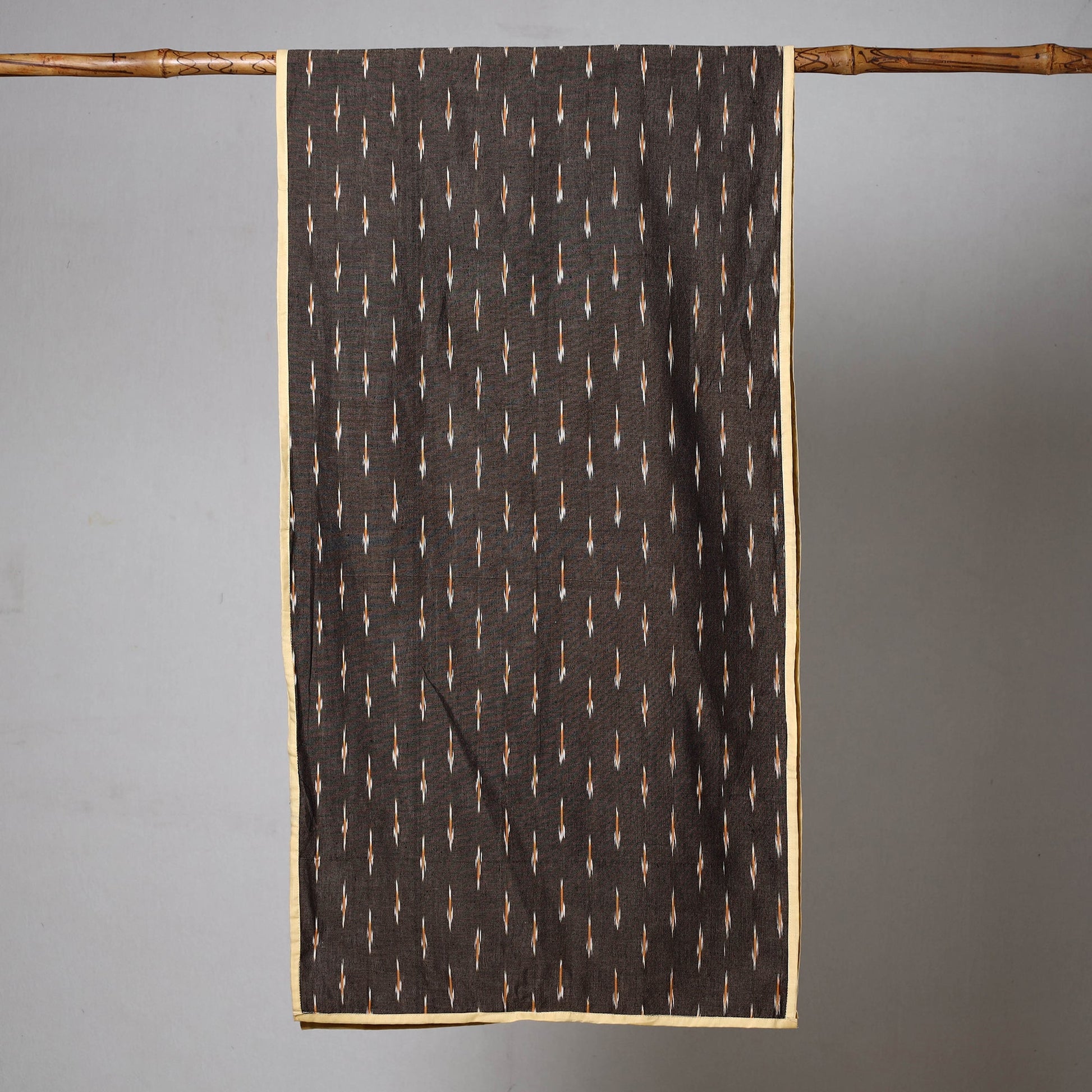 Brown - Cotton Pochampally Ikat Stole 16