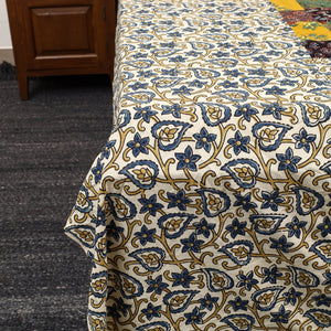 Beige - Patchwork Ajrakh Cotton Double Bed Sheet Set 12